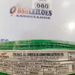 LOTE 080 - 01 ROLO DE CABO FLEXÍVEL 100M, 2,5MM NA COR VERDE. (NO ESTADO) ATENÇÃO! FAZER A VISITAÇÃO ANTES DE ARREMATAR, NÃO SABEMOS SE FUNCIONA. LEILÃO NÃO TEM GARANTIA E NEM DEVOLUÇÃO, SUJEITO A POSSÍVEIS AVARIAS VISÍVEIS/OCULTAS E/OU AUSÊNCIA DE COMPONENTES.