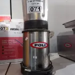 LOTE 071 - 01 LIQUIDIFICADOR INDUSTRIAL MARCA POLI. (NO ESTADO) ATENÇÃO! FAZER A VISITAÇÃO ANTES DE ARREMATAR, NÃO SABEMOS SE FUNCIONA. LEILÃO NÃO TEM GARANTIA E NEM DEVOLUÇÃO, SUJEITO A POSSÍVEIS AVARIAS VISÍVEIS/OCULTAS E/OU AUSÊNCIA DE COMPONENTES.