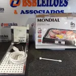 LOTE 447 - 01 CHURRASQUEIRA ELÉTRICA E 01 DUCHA. (NO ESTADO) ATENÇÃO! FAZER A VISITAÇÃO ANTES DE ARREMATAR, NÃO SABEMOS SE FUNCIONA. LEILÃO NÃO TEM GARANTIA E NEM DEVOLUÇÃO, SUJEITO A POSSÍVEIS AVARIAS VISÍVEIS/OCULTAS E/OU AUSÊNCIA DE COMPONENTES.