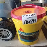 LOTE 507 - 01 BALDE DE SIKANOL ALVENARIA, ADITIVO PLASTIFICANTE PARA ARGAMASSA DE ASSENTAMENTO E REBOCO 18L. (NO ESTADO) ATENÇÃO! FAZER A VISITAÇÃO ANTES DE ARREMATAR, NÃO SABEMOS SE FUNCIONA. LEILÃO NÃO TEM GARANTIA E NEM DEVOLUÇÃO, SUJEITO A POSSÍVEIS AVARIAS VISÍVEIS/OCULTAS E/OU AUSÊNCIA DE COMPONENTES.