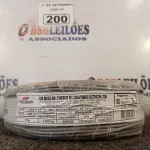 LOTE 200 - 01 ROLO DE CABO FLEXÍVEL 100M, 2,5MM NA COR CINZA. (NO ESTADO) ATENÇÃO! FAZER A VISITAÇÃO ANTES DE ARREMATAR, NÃO SABEMOS SE FUNCIONA. LEILÃO NÃO TEM GARANTIA E NEM DEVOLUÇÃO, SUJEITO A POSSÍVEIS AVARIAS VISÍVEIS/OCULTAS E/OU AUSÊNCIA DE COMPONENTES.
