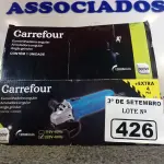 LOTE 426 - 01 ESMERILHADEIRA ANGULAR 500W 220V. (NO ESTADO) ATENÇÃO! FAZER A VISITAÇÃO ANTES DE ARREMATAR, NÃO SABEMOS SE FUNCIONA. LEILÃO NÃO TEM GARANTIA E NEM DEVOLUÇÃO, SUJEITO A POSSÍVEIS AVARIAS VISÍVEIS/OCULTAS E/OU AUSÊNCIA DE COMPONENTES.