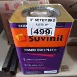 LOTE 499 - 01 LATA DE TINTA SUVINIL INTERIORES /EXTERIORES SEM CHEIRO 18L NA COR FOSCO BRANCO NEVE. (NO ESTADO) ATENÇÃO! FAZER A VISITAÇÃO ANTES DE ARREMATAR, NÃO SABEMOS SE FUNCIONA. LEILÃO NÃO TEM GARANTIA E NEM DEVOLUÇÃO, SUJEITO A POSSÍVEIS AVARIAS VISÍVEIS/OCULTAS E/OU AUSÊNCIA DE COMPONENTES.