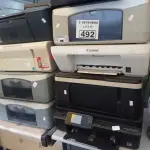 LOTE 492 - 10 IMPRESSORAS MARCAS E MODELOS DIVERSOS PARA RETIRADA DE PEÇAS. (NO ESTADO) ATENÇÃO! FAZER A VISITAÇÃO ANTES DE ARREMATAR, NÃO SABEMOS SE FUNCIONA. LEILÃO NÃO TEM GARANTIA E NEM DEVOLUÇÃO, SUJEITO A POSSÍVEIS AVARIAS VISÍVEIS/OCULTAS E/OU AUSÊNCIA DE COMPONENTES.