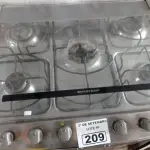 LOTE 209 - 01 FOGÃO A GÁS 05 BOCAS MARCA BRASTEMP INCOMPLETO. (NO ESTADO) ATENÇÃO! FAZER A VISITAÇÃO ANTES DE ARREMATAR, NÃO SABEMOS SE FUNCIONA. LEILÃO NÃO TEM GARANTIA E NEM DEVOLUÇÃO, SUJEITO A POSSÍVEIS AVARIAS VISÍVEIS/OCULTAS E/OU AUSÊNCIA DE COMPONENTES.