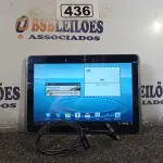 LOTE 436 - 01 TABLET SAMSUNG TAB2 10.1 COM CABO. (NO ESTADO) ATENÇÃO! FAZER A VISITAÇÃO ANTES DE ARREMATAR, NÃO SABEMOS SE FUNCIONA. LEILÃO NÃO TEM GARANTIA E NEM DEVOLUÇÃO, SUJEITO A POSSÍVEIS AVARIAS VISÍVEIS/OCULTAS E/OU AUSÊNCIA DE COMPONENTES.