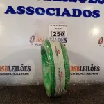LOTE 250 - 01 ROLO DE CABO FLEXÍVEL 100M, 2,5MM NA COR VERDE. (NO ESTADO) ATENÇÃO! FAZER A VISITAÇÃO ANTES DE ARREMATAR, NÃO SABEMOS SE FUNCIONA. LEILÃO NÃO TEM GARANTIA E NEM DEVOLUÇÃO, SUJEITO A POSSÍVEIS AVARIAS VISÍVEIS/OCULTAS E/OU AUSÊNCIA DE COMPONENTES.