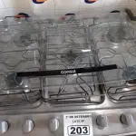 LOTE 203 - 01 FOGÃO A GÁS 05 BOCAS MARCA BRASTEMP INCOMPLETO. (NO ESTADO) ATENÇÃO! FAZER A VISITAÇÃO ANTES DE ARREMATAR, NÃO SABEMOS SE FUNCIONA. LEILÃO NÃO TEM GARANTIA E NEM DEVOLUÇÃO, SUJEITO A POSSÍVEIS AVARIAS VISÍVEIS/OCULTAS E/OU AUSÊNCIA DE COMPONENTES.