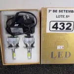 LOTE 432 - 01 PAR DE LÂMPADAS AUTOMOTIVA DE LED MODELO H4. (NO ESTADO) ATENÇÃO! FAZER A VISITAÇÃO ANTES DE ARREMATAR, NÃO SABEMOS SE FUNCIONA. LEILÃO NÃO TEM GARANTIA E NEM DEVOLUÇÃO, SUJEITO A POSSÍVEIS AVARIAS VISÍVEIS/OCULTAS E/OU AUSÊNCIA DE COMPONENTES.