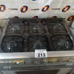 LOTE 213 - 01 FOGÃO A GÁS 06 BOCAS MARCA BRASTEMP INCOMPLETO. (NO ESTADO) ATENÇÃO! FAZER A VISITAÇÃO ANTES DE ARREMATAR, NÃO SABEMOS SE FUNCIONA. LEILÃO NÃO TEM GARANTIA E NEM DEVOLUÇÃO, SUJEITO A POSSÍVEIS AVARIAS VISÍVEIS/OCULTAS E/OU AUSÊNCIA DE COMPONENTES.