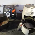 LOTE 337 - 02 FRITADEIRAS AIR FRY MARCAS E MODELOS DIVERSOS 110V. (NO ESTADO) ATENÇÃO! FAZER A VISITAÇÃO ANTES DE ARREMATAR, NÃO SABEMOS SE FUNCIONA. LEILÃO NÃO TEM GARANTIA E NEM DEVOLUÇÃO, SUJEITO A POSSÍVEIS AVARIAS VISÍVEIS/OCULTAS E/OU AUSÊNCIA DE COMPONENTES.