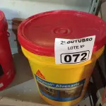 LOTE 072 - 01 BALDE DE SIKANOL ALVENARIA, ADITIVO PLASTIFICANTE PARA ARGAMASSA DE ASSENTAMENTO E REBOCO. (NO ESTADO) ATENÇÃO! FAZER A VISITAÇÃO ANTES DE ARREMATAR, NÃO SABEMOS SE FUNCIONA. LEILÃO NÃO TEM GARANTIA E NEM DEVOLUÇÃO, SUJEITO A POSSÍVEIS AVARIAS VISÍVEIS/OCULTAS E/OU AUSÊNCIA DE COMPONENTES.