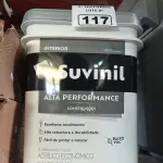 LOTE 117 - 01 BALDE DE TINTA SUVINIL INTERIORES NA COR FOSCO BRANCO 18L. (NO ESTADO) ATENÇÃO! FAZER A VISITAÇÃO ANTES DE ARREMATAR, NÃO SABEMOS SE FUNCIONA. LEILÃO NÃO TEM GARANTIA E NEM DEVOLUÇÃO, SUJEITO A POSSÍVEIS AVARIAS VISÍVEIS/OCULTAS E/OU AUSÊNCIA DE COMPONENTES.