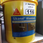 LOTE 116 - 01 BALDE DE SIKANOL ALVENARIA, ADITIVO PLASTIFICANTE PARA ARGAMASSA DE ASSENTAMENTO E REBOCO. (NO ESTADO) ATENÇÃO! FAZER A VISITAÇÃO ANTES DE ARREMATAR, NÃO SABEMOS SE FUNCIONA. LEILÃO NÃO TEM GARANTIA E NEM DEVOLUÇÃO, SUJEITO A POSSÍVEIS AVARIAS VISÍVEIS/OCULTAS E/OU AUSÊNCIA DE COMPONENTES.