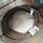 LOTE 139 - 01 ROLO DE CABO DE AÇO 3/8” COM 52 METROS. (NO ESTADO) ATENÇÃO! FAZER A VISITAÇÃO ANTES DE ARREMATAR, NÃO SABEMOS SE FUNCIONA. LEILÃO NÃO TEM GARANTIA E NEM DEVOLUÇÃO, SUJEITO A POSSÍVEIS AVARIAS VISÍVEIS/OCULTAS E/OU AUSÊNCIA DE COMPONENTES.