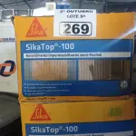 LOTE 269 - 02 CAIXAS DE SIKA TOP-100, REVESTIMENTO IMPERMEABILIZANTE SEMIFLEXÍVEL. (NO ESTADO) ATENÇÃO! FAZER A VISITAÇÃO ANTES DE ARREMATAR, NÃO SABEMOS SE FUNCIONA. LEILÃO NÃO TEM GARANTIA E NEM DEVOLUÇÃO, SUJEITO A POSSÍVEIS AVARIAS VISÍVEIS/OCULTAS E/OU AUSÊNCIA DE COMPONENTES.