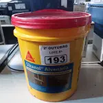 LOTE 193 - 01 BALDE DE SIKANOL ALVENARIA, ADITIVO PLASTIFICANTE PARA ARGAMASSA DE ASSENTAMENTO E REBOCO. (NO ESTADO) ATENÇÃO! FAZER A VISITAÇÃO ANTES DE ARREMATAR, NÃO SABEMOS SE FUNCIONA. LEILÃO NÃO TEM GARANTIA E NEM DEVOLUÇÃO, SUJEITO A POSSÍVEIS AVARIAS VISÍVEIS/OCULTAS E/OU AUSÊNCIA DE COMPONENTES.