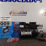 LOTE 009 - 01 MINI COMPRESSOR DE AR 12V. (NO ESTADO) ATENÇÃO! FAZER A VISITAÇÃO ANTES DE ARREMATAR, NÃO SABEMOS SE FUNCIONA. LEILÃO NÃO TEM GARANTIA E NEM DEVOLUÇÃO, SUJEITO A POSSÍVEIS AVARIAS VISÍVEIS/OCULTAS E/OU AUSÊNCIA DE COMPONENTES.