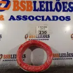 LOTE 230 - 01 ROLO DE CABO FLEXÍVEL 100M 2,5MM NA COR VERMELHA. (NO ESTADO) ATENÇÃO! FAZER A VISITAÇÃO ANTES DE ARREMATAR, NÃO SABEMOS SE FUNCIONA. LEILÃO NÃO TEM GARANTIA E NEM DEVOLUÇÃO, SUJEITO A POSSÍVEIS AVARIAS VISÍVEIS/OCULTAS E/OU AUSÊNCIA DE COMPONENTES.