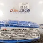 LOTE 250 - 01 ROLO DE CABO FLEXÍVEL 100M 10MM NA COR AZUL. (NO ESTADO) ATENÇÃO! FAZER A VISITAÇÃO ANTES DE ARREMATAR, NÃO SABEMOS SE FUNCIONA. LEILÃO NÃO TEM GARANTIA E NEM DEVOLUÇÃO, SUJEITO A POSSÍVEIS AVARIAS VISÍVEIS/OCULTAS E/OU AUSÊNCIA DE COMPONENTES.