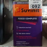 LOTE 092 - 01 LATA DE TINTA SUVINIL EXTERIORES/INTERIORES 18L NA COR FOSCO BRANCO NEVE. (NO ESTADO) ATENÇÃO! FAZER A VISITAÇÃO ANTES DE ARREMATAR, NÃO SABEMOS SE FUNCIONA. LEILÃO NÃO TEM GARANTIA E NEM DEVOLUÇÃO, SUJEITO A POSSÍVEIS AVARIAS VISÍVEIS/OCULTAS E/OU AUSÊNCIA DE COMPONENTES.