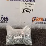 LOTE 047 - 01 KIT DE PARAFUSOS SEXTAVADOS (NO ESTADO) ATENÇÃO! FAZER A VISITAÇÃO ANTES DE ARREMATAR, NÃO SABEMOS SE FUNCIONA. LEILÃO NÃO TEM GARANTIA E NEM DEVOLUÇÃO, SUJEITO A POSSÍVEIS AVARIAS VISÍVEIS/OCULTAS E/OU AUSÊNCIA DE COMPONENTES.