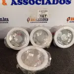 LOTE 167 - 04 LUMINÁRIAS REDONDAS DE EMBUTIR. (NO ESTADO) ATENÇÃO! FAZER A VISITAÇÃO ANTES DE ARREMATAR, NÃO SABEMOS SE FUNCIONA. LEILÃO NÃO TEM GARANTIA E NEM DEVOLUÇÃO, SUJEITO A POSSÍVEIS AVARIAS VISÍVEIS/OCULTAS E/OU AUSÊNCIA DE COMPONENTES.