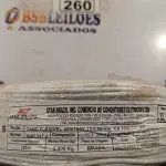 LOTE 260 - 01 ROLO DE CABO FLEXÍVEL 100M 2,5MM NA COR AZUL. (NO ESTADO) ATENÇÃO! FAZER A VISITAÇÃO ANTES DE ARREMATAR, NÃO SABEMOS SE FUNCIONA. LEILÃO NÃO TEM GARANTIA E NEM DEVOLUÇÃO, SUJEITO A POSSÍVEIS AVARIAS VISÍVEIS/OCULTAS E/OU AUSÊNCIA DE COMPONENTES.