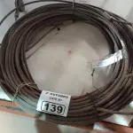 LOTE 139 - 01 ROLO DE CABO DE AÇO 3/8” COM 52 METROS. (NO ESTADO) ATENÇÃO! FAZER A VISITAÇÃO ANTES DE ARREMATAR, NÃO SABEMOS SE FUNCIONA. LEILÃO NÃO TEM GARANTIA E NEM DEVOLUÇÃO, SUJEITO A POSSÍVEIS AVARIAS VISÍVEIS/OCULTAS E/OU AUSÊNCIA DE COMPONENTES.