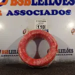 LOTE 110 - 01 ROLO DE CABO FLEXÍVEL 100M 4MM NA COR VERMELHA. (NO ESTADO) ATENÇÃO! FAZER A VISITAÇÃO ANTES DE ARREMATAR, NÃO SABEMOS SE FUNCIONA. LEILÃO NÃO TEM GARANTIA E NEM DEVOLUÇÃO, SUJEITO A POSSÍVEIS AVARIAS VISÍVEIS/OCULTAS E/OU AUSÊNCIA DE COMPONENTES.