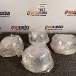 LOTE 167 - 04 LUMINÁRIAS REDONDAS DE EMBUTIR. (NO ESTADO) ATENÇÃO! FAZER A VISITAÇÃO ANTES DE ARREMATAR, NÃO SABEMOS SE FUNCIONA. LEILÃO NÃO TEM GARANTIA E NEM DEVOLUÇÃO, SUJEITO A POSSÍVEIS AVARIAS VISÍVEIS/OCULTAS E/OU AUSÊNCIA DE COMPONENTES.