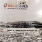 LOTE 240 - 01 ROLO DE CABO FLEXÍVEL 100M 2,5MM NA COR PRETA. (NO ESTADO) ATENÇÃO! FAZER A VISITAÇÃO ANTES DE ARREMATAR, NÃO SABEMOS SE FUNCIONA. LEILÃO NÃO TEM GARANTIA E NEM DEVOLUÇÃO, SUJEITO A POSSÍVEIS AVARIAS VISÍVEIS/OCULTAS E/OU AUSÊNCIA DE COMPONENTES.