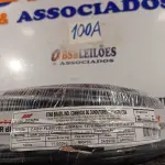LOTE 100 - 01 ROLO DE CABO FLEXÍVEL 100M 10MM NA COR PRETA.(NO ESTADO) ATENÇÃO! FAZER A VISITAÇÃO ANTES DE ARREMATAR, NÃO SABEMOS SE FUNCIONA. LEILÃO NÃO TEM GARANTIA E NEM DEVOLUÇÃO, SUJEITO A POSSÍVEIS AVARIAS VISÍVEIS/OCULTAS E/OU AUSÊNCIA DE COMPONENTES.