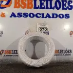 LOTE 070 - 01 ROLO DE CABO FLEXÍVEL 100M 4MM NA COR VERDE. (NO ESTADO) ATENÇÃO! FAZER A VISITAÇÃO ANTES DE ARREMATAR, NÃO SABEMOS SE FUNCIONA. LEILÃO NÃO TEM GARANTIA E NEM DEVOLUÇÃO, SUJEITO A POSSÍVEIS AVARIAS VISÍVEIS/OCULTAS E/OU AUSÊNCIA DE COMPONENTES.