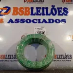 LOTE 180 - 01 ROLO DE CABO FLEXÍVEL 100M 4MM NA COR VERDE. (NO ESTADO) ATENÇÃO! FAZER A VISITAÇÃO ANTES DE ARREMATAR, NÃO SABEMOS SE FUNCIONA. LEILÃO NÃO TEM GARANTIA E NEM DEVOLUÇÃO, SUJEITO A POSSÍVEIS AVARIAS VISÍVEIS/OCULTAS E/OU AUSÊNCIA DE COMPONENTES.