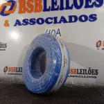 LOTE 040 - 01 ROLO DE CABO FLEXÍVEL 100M 10MM NA COR AZUL.(NO ESTADO) ATENÇÃO! FAZER A VISITAÇÃO ANTES DE ARREMATAR, NÃO SABEMOS SE FUNCIONA. LEILÃO NÃO TEM GARANTIA E NEM DEVOLUÇÃO, SUJEITO A POSSÍVEIS AVARIAS VISÍVEIS/OCULTAS E/OU AUSÊNCIA DE COMPONENTES.