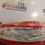 LOTE 170 - 01 ROLO DE CABO FLEXÍVEL 100M 4MM NA COR VERMELHA. (NO ESTADO) ATENÇÃO! FAZER A VISITAÇÃO ANTES DE ARREMATAR, NÃO SABEMOS SE FUNCIONA. LEILÃO NÃO TEM GARANTIA E NEM DEVOLUÇÃO, SUJEITO A POSSÍVEIS AVARIAS VISÍVEIS/OCULTAS E/OU AUSÊNCIA DE COMPONENTES.
