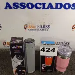 LOTE 424 - 01 KIT COPO + GARRAFA TÉRMICOS. (NO ESTADO) ATENÇÃO! FAZER A VISITAÇÃO ANTES DE ARREMATAR, NÃO SABEMOS SE FUNCIONA. LEILÃO NÃO TEM GARANTIA E NEM DEVOLUÇÃO, SUJEITO A POSSÍVEIS AVARIAS VISÍVEIS/OCULTAS E/OU AUSÊNCIA DE COMPONENTES.