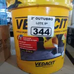 LOTE 344 - 01 BALDE DE VEDACIT, ADITIVO IMPERMEABILIZANTE PARA CONCRETOS E ARGAMASSAS 18L. (NO ESTADO) ATENÇÃO! FAZER A VISITAÇÃO ANTES DE ARREMATAR, NÃO SABEMOS SE FUNCIONA. LEILÃO NÃO TEM GARANTIA E NEM DEVOLUÇÃO, SUJEITO A POSSÍVEIS AVARIAS VISÍVEIS/OCULTAS E/OU AUSÊNCIA DE COMPONENTES.