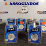 LOTE 601 - 06 SPOTS COMPLETO 6W LED REDONDO 3000K GOLDEN. (NO ESTADO) ATENÇÃO! FAZER A VISITAÇÃO ANTES DE ARREMATAR, NÃO SABEMOS SE FUNCIONA. LEILÃO NÃO TEM GARANTIA E NEM DEVOLUÇÃO, SUJEITO A POSSÍVEIS AVARIAS VISÍVEIS/OCULTAS E/OU AUSÊNCIA DE COMPONENTES.