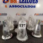 LOTE 577 - 06 LUMINÁRIAS DE EMBUTIR. (NO ESTADO) ATENÇÃO! FAZER A VISITAÇÃO ANTES DE ARREMATAR, NÃO SABEMOS SE FUNCIONA. LEILÃO NÃO TEM GARANTIA E NEM DEVOLUÇÃO, SUJEITO A POSSÍVEIS AVARIAS VISÍVEIS/OCULTAS E/OU AUSÊNCIA DE COMPONENTES.