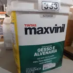 LOTE 333 - 01 BALDE DE TINTA MAXIVINIL INTERIORES NA COR FOSCO BRANCO NEVE. (NO ESTADO) ATENÇÃO! FAZER A VISITAÇÃO ANTES DE ARREMATAR, NÃO SABEMOS SE FUNCIONA. LEILÃO NÃO TEM GARANTIA E NEM DEVOLUÇÃO, SUJEITO A POSSÍVEIS AVARIAS VISÍVEIS/OCULTAS E/OU AUSÊNCIA DE COMPONENTES.