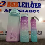 LOTE 397 - 01 KIT GARRAFA MOTIVACIONAL COM 03 PEÇAS. (NO ESTADO) ATENÇÃO! FAZER A VISITAÇÃO ANTES DE ARREMATAR, NÃO SABEMOS SE FUNCIONA. LEILÃO NÃO TEM GARANTIA E NEM DEVOLUÇÃO, SUJEITO A POSSÍVEIS AVARIAS VISÍVEIS/OCULTAS E/OU AUSÊNCIA DE COMPONENTES.