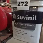 LOTE 472 - 01 BALDE DE TINTA SUVINIL INTERIORES NA COR FOSCO BRANCO 18L. (NO ESTADO) ATENÇÃO! FAZER A VISITAÇÃO ANTES DE ARREMATAR, NÃO SABEMOS SE FUNCIONA. LEILÃO NÃO TEM GARANTIA E NEM DEVOLUÇÃO, SUJEITO A POSSÍVEIS AVARIAS VISÍVEIS/OCULTAS E/OU AUSÊNCIA DE COMPONENTES.