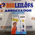 LOTE 435 - 01 GUITARRA ROCK SHOW. (NO ESTADO) ATENÇÃO! FAZER A VISITAÇÃO ANTES DE ARREMATAR, NÃO SABEMOS SE FUNCIONA. LEILÃO NÃO TEM GARANTIA E NEM DEVOLUÇÃO, SUJEITO A POSSÍVEIS AVARIAS VISÍVEIS/OCULTAS E/OU AUSÊNCIA DE COMPONENTES.
