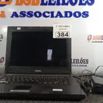 LOTE 384 - 01 NOTEBOOK MARCA TOSHIBA. (NO ESTADO) ATENÇÃO! FAZER A VISITAÇÃO ANTES DE ARREMATAR, NÃO SABEMOS SE FUNCIONA. LEILÃO NÃO TEM GARANTIA E NEM DEVOLUÇÃO, SUJEITO A POSSÍVEIS AVARIAS VISÍVEIS/OCULTAS E/OU AUSÊNCIA DE COMPONENTES.