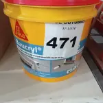 LOTE 471 - 01 BALDE DE SIKA BAUCRYL VEDA FRISO, EMULSÃO ACRÍLICA PARA IMPERMEABILIZAÇÃO DE JUNTAS E FRISOS EM FACHADAS 12KG. (NO ESTADO) ATENÇÃO! FAZER A VISITAÇÃO ANTES DE ARREMATAR, NÃO SABEMOS SE FUNCIONA. LEILÃO NÃO TEM GARANTIA E NEM DEVOLUÇÃO, SUJEITO A POSSÍVEIS AVARIAS VISÍVEIS/OCULTAS E/OU AUSÊNCIA DE COMPONENTES.