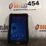 LOTE 454 - 01 TABLET SAMSUNG. (NO ESTADO) ATENÇÃO! FAZER A VISITAÇÃO ANTES DE ARREMATAR, NÃO SABEMOS SE FUNCIONA. LEILÃO NÃO TEM GARANTIA E NEM DEVOLUÇÃO, SUJEITO A POSSÍVEIS AVARIAS VISÍVEIS/OCULTAS E/OU AUSÊNCIA DE COMPONENTES.