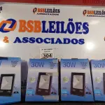 LOTE 304 - 04 REFLETORES DE LED 30W. (NO ESTADO) ATENÇÃO! FAZER A VISITAÇÃO ANTES DE ARREMATAR, NÃO SABEMOS SE FUNCIONA. LEILÃO NÃO TEM GARANTIA E NEM DEVOLUÇÃO, SUJEITO A POSSÍVEIS AVARIAS VISÍVEIS/OCULTAS E/OU AUSÊNCIA DE COMPONENTES.