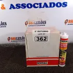LOTE 362 - 12 TUBOS DE SILICONE NEUTRO PARA CONSTRUÇÃO COR BRANCO 340G. (NO ESTADO) ATENÇÃO! FAZER A VISITAÇÃO ANTES DE ARREMATAR, NÃO SABEMOS SE FUNCIONA. LEILÃO NÃO TEM GARANTIA E NEM DEVOLUÇÃO, SUJEITO A POSSÍVEIS AVARIAS VISÍVEIS/OCULTAS E/OU AUSÊNCIA DE COMPONENTES.